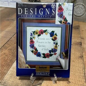 Designs for the Needle Pansies Counted Cross Stitch Kit